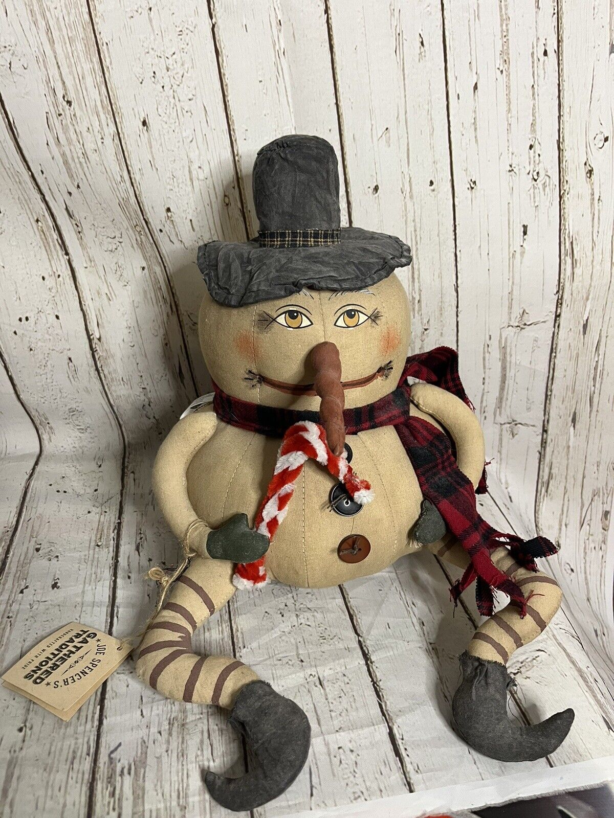 Whimsical Collectable Primitive Snowman by Joe Spencer \