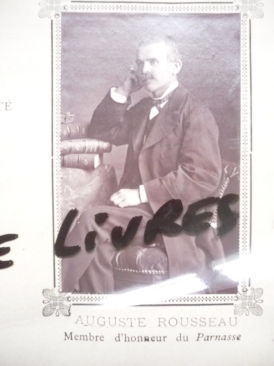ORIGINAL PHOTOGRAPH 1881 AUGUSTE ROUSSEAU