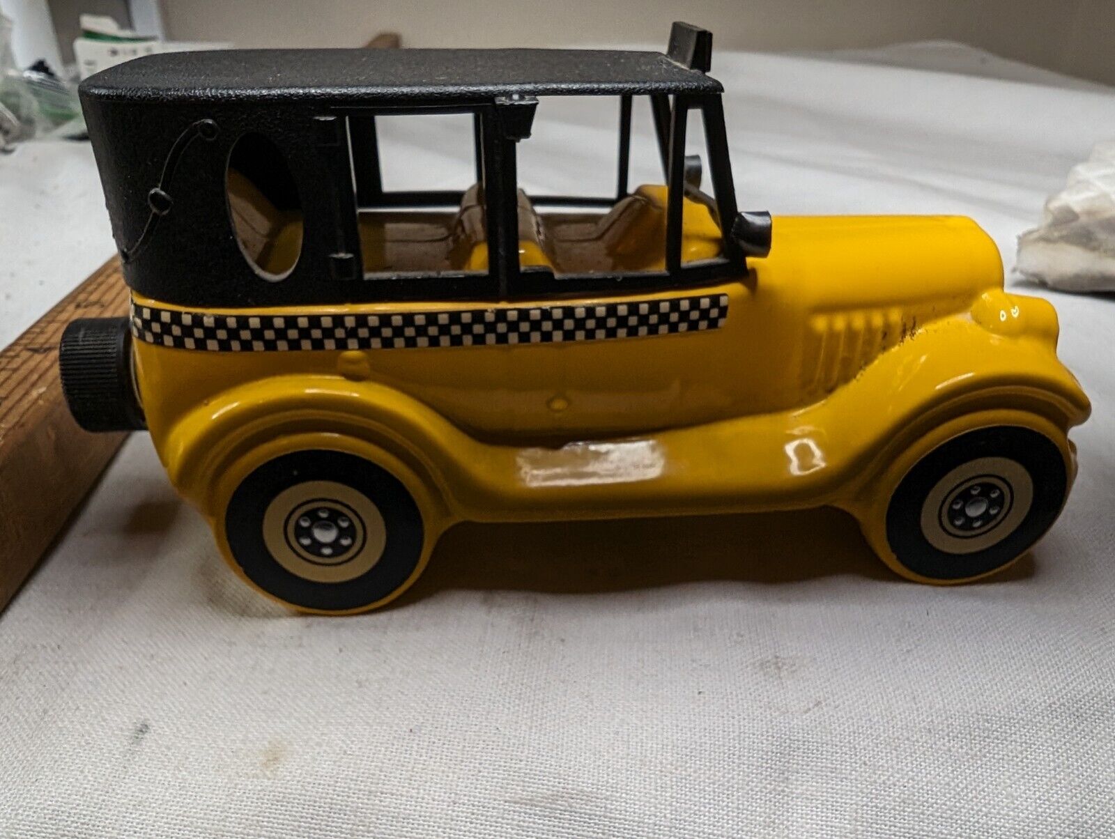 Vintage Avon 1926 Checker Cab Everest Cologne Bottle Decanter - 60% Full