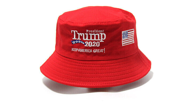 President Donald TRUMP Bucket Red Hat MAGA Keep America Great Again Embroidered