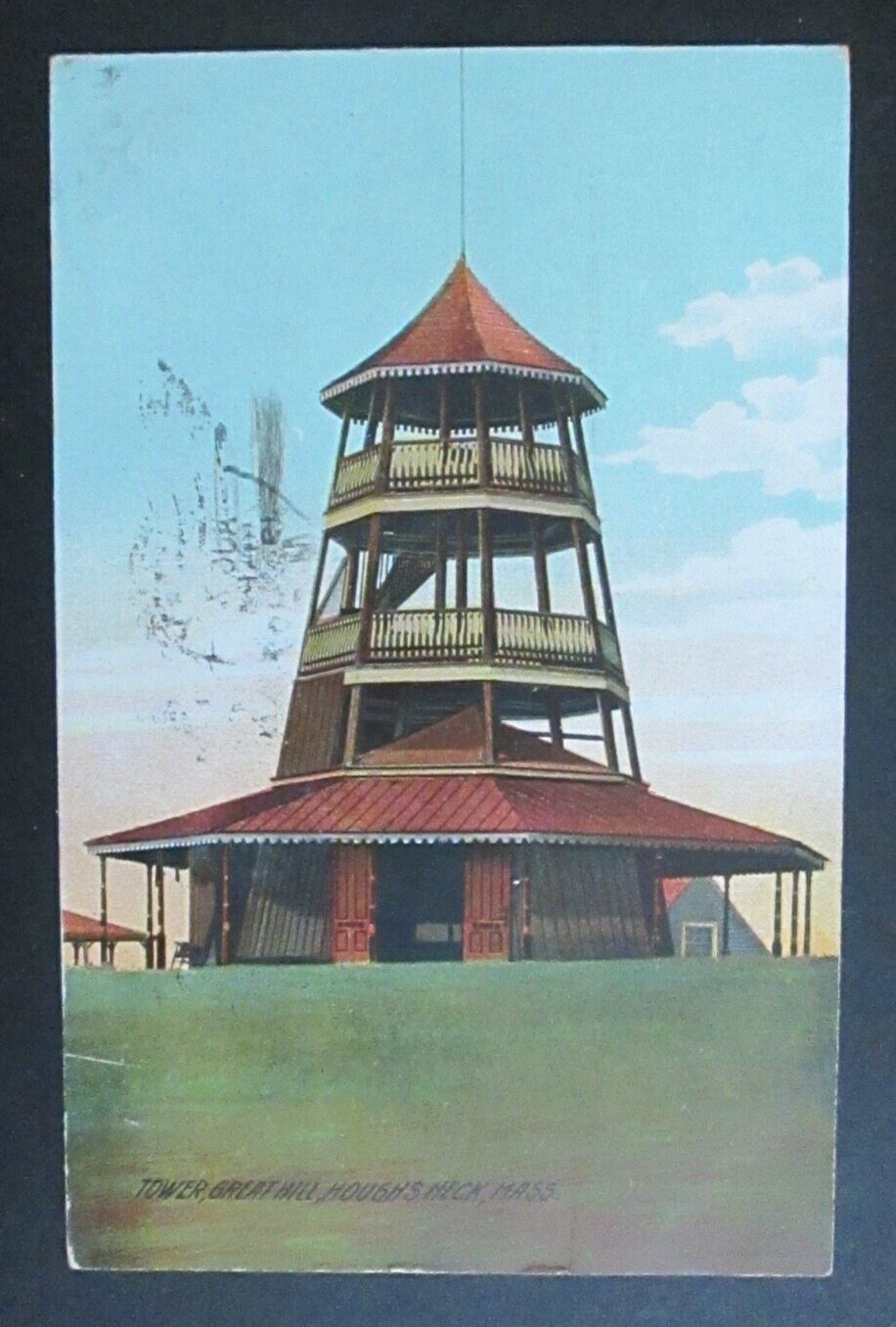 Tower Great Hill Houghs Neck Quincy MA Posted DB Postcard