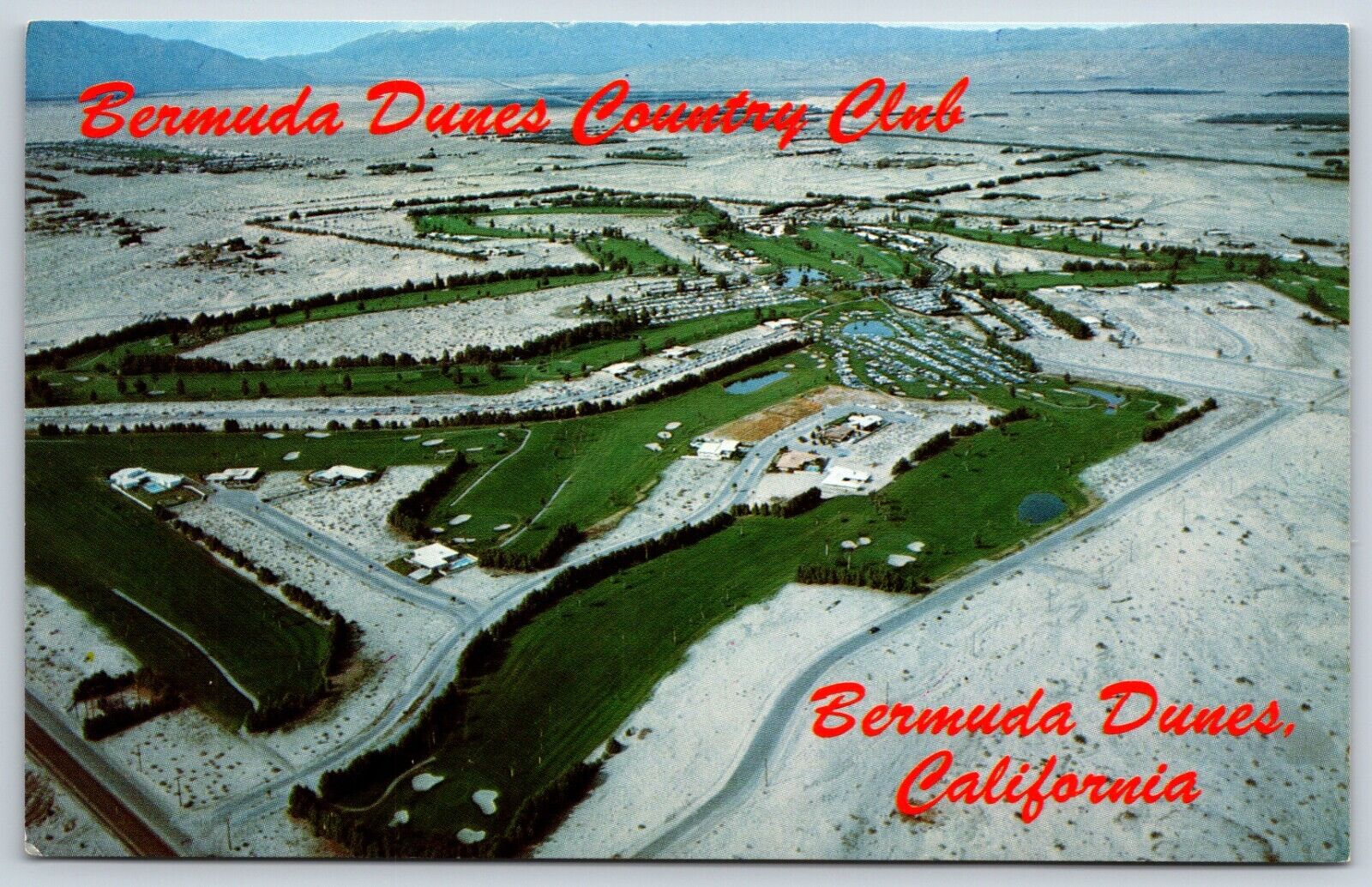 Postcard Bermuda Dunes Country Club, Aerial View, Bermuda Dunes, CA Unposted