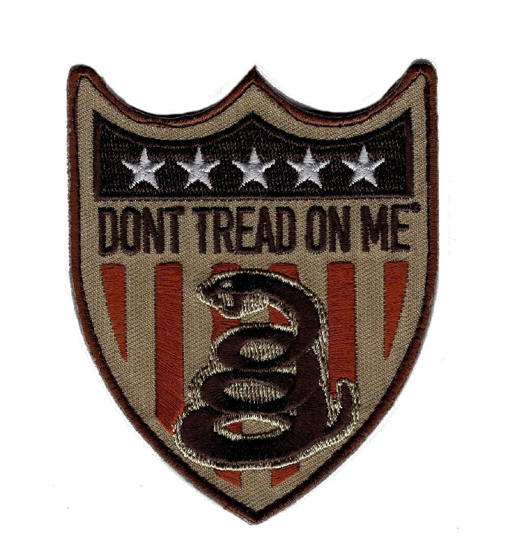 Gadsden Don't Tread On Me Usa Snake Shield Flag Us Hook Patch (P385) 