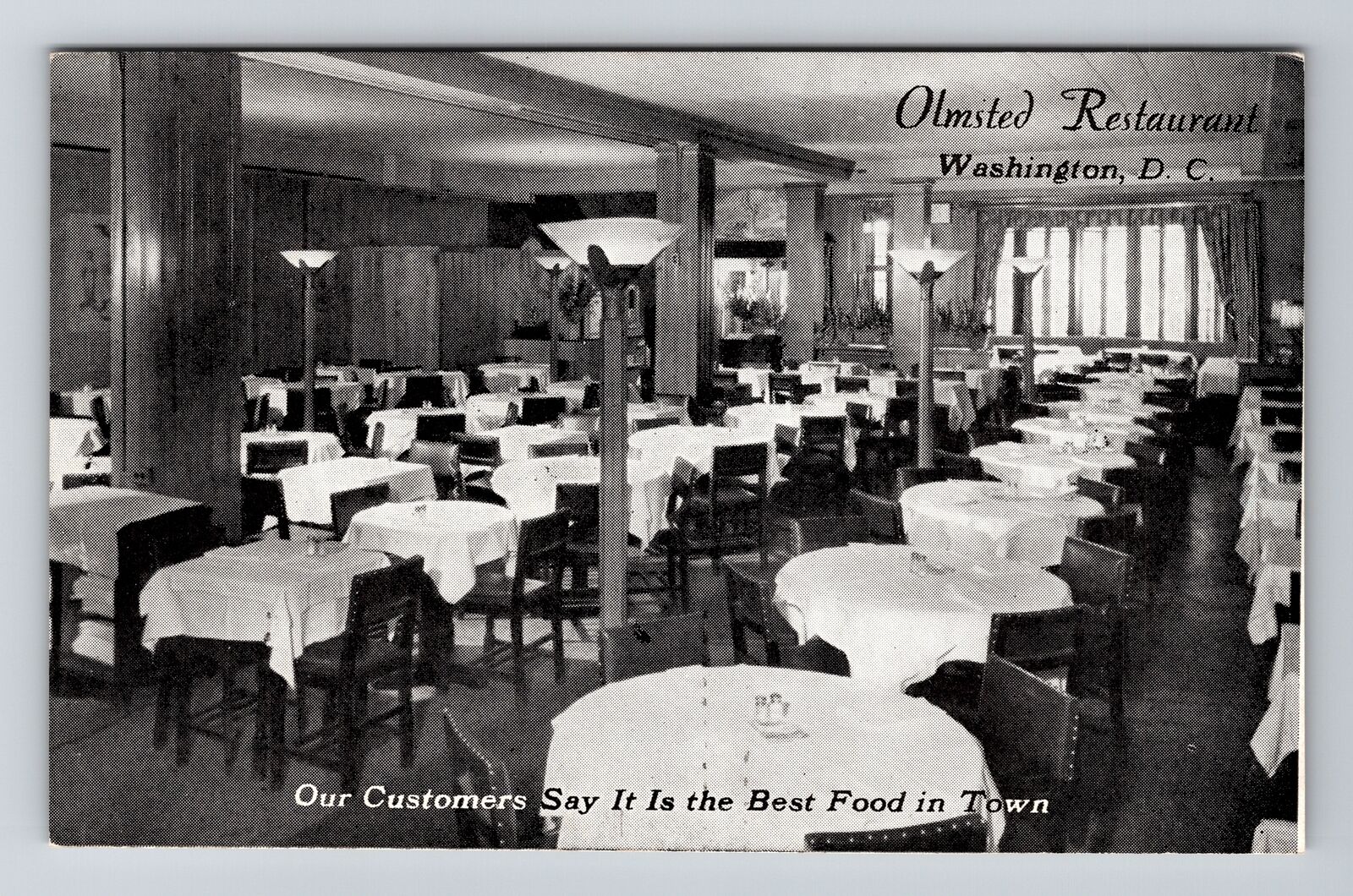 Washington DC-Nationally Famous Olmsted Restaurant, Vintage Postcard