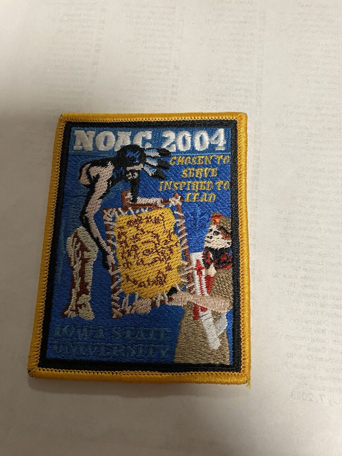 Boy Scout Patch NOAC 2004 Iowa State University Chosen to Serve Inspired to Lead