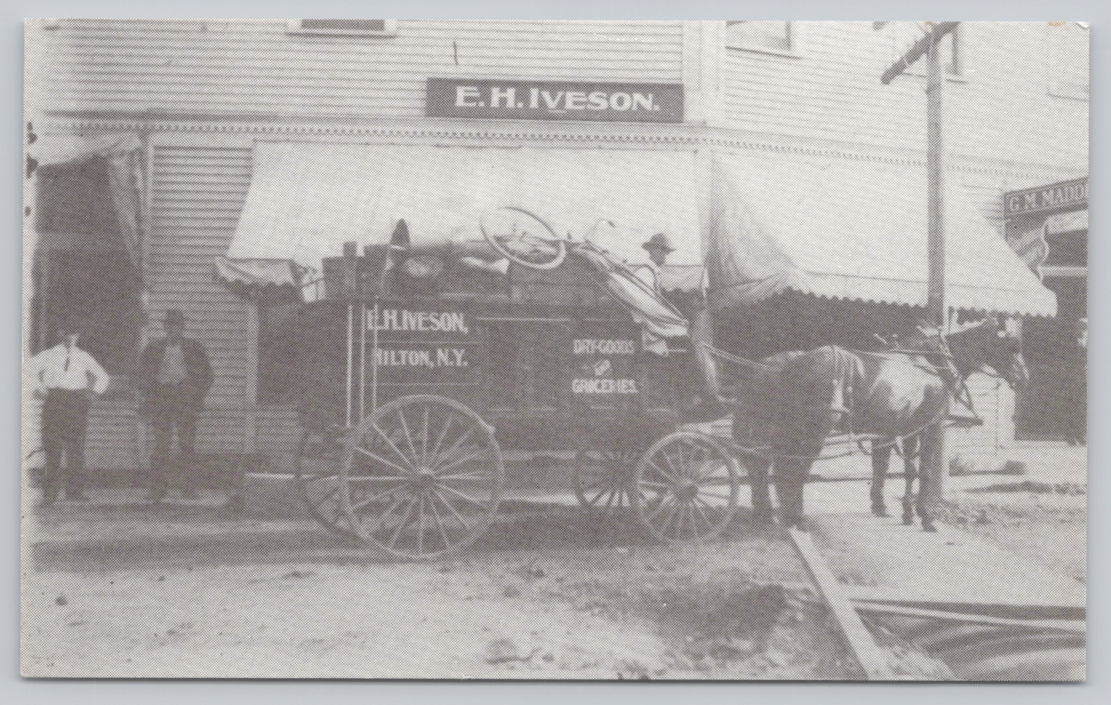 Postcard Replica Iveson Store Iveson Wagon