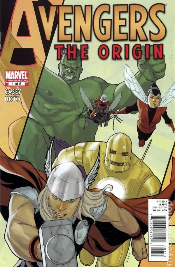 AVENGERS THE ORIGIN #1, 2, 3 (2010) -Marvel Comics - Casey/Noto - Combined Ship