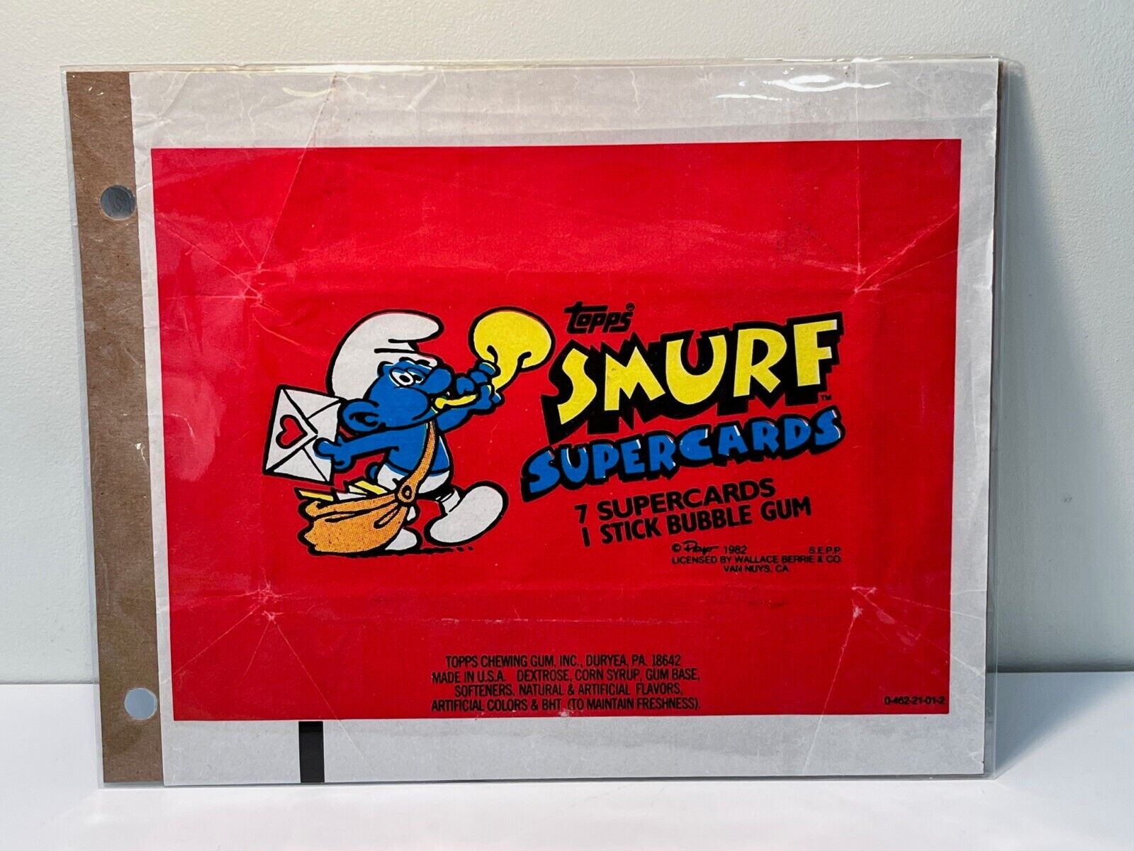 1982 Topps Smurf Supercards trading cards wax wrapper only