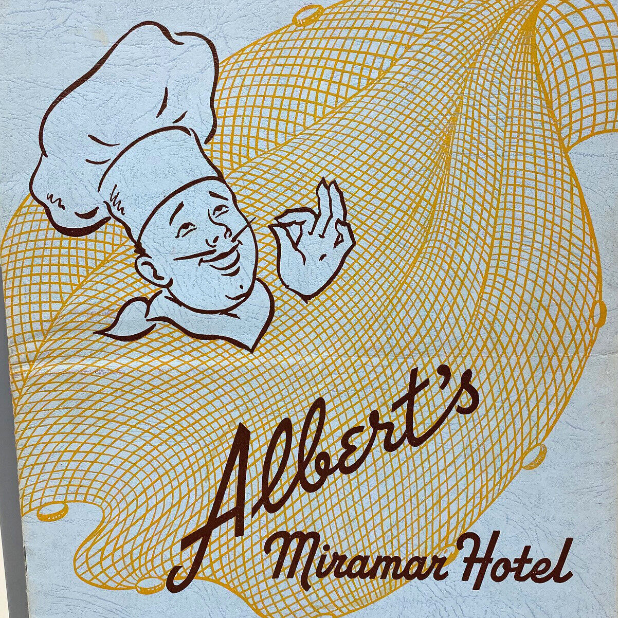1950s Albert\'s Miramar Hotel Restaurant Menu Half Moon Bay Highway 1 CA #1