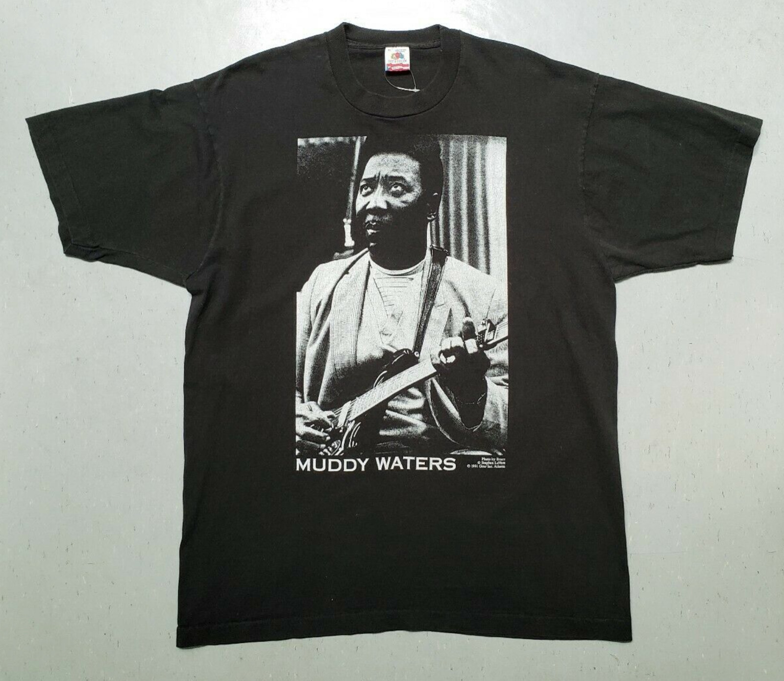 Vtg 90s Muddy Waters Tshirt Rhythm Blues Black Stephen Lavere R&B Tee Sz XL RARE