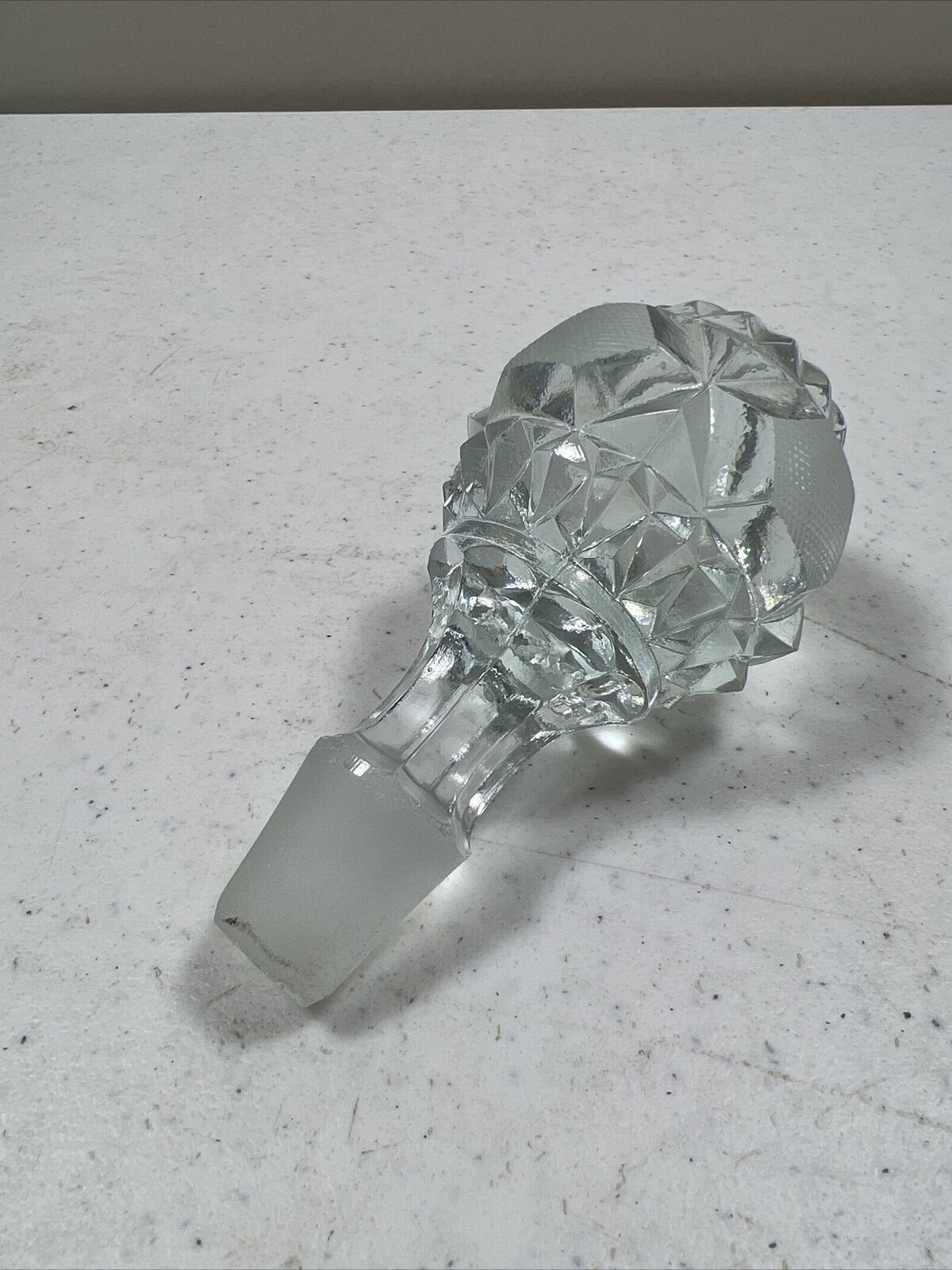 Stunning Vintage Crystal Glass Decanter Stopper ONLY Large