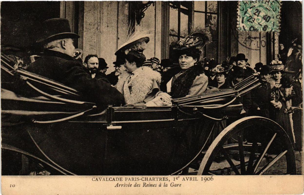 CPA AK PARIS Cavalcade Paris-Chartres 1906 Arrival of the Queens (700196)