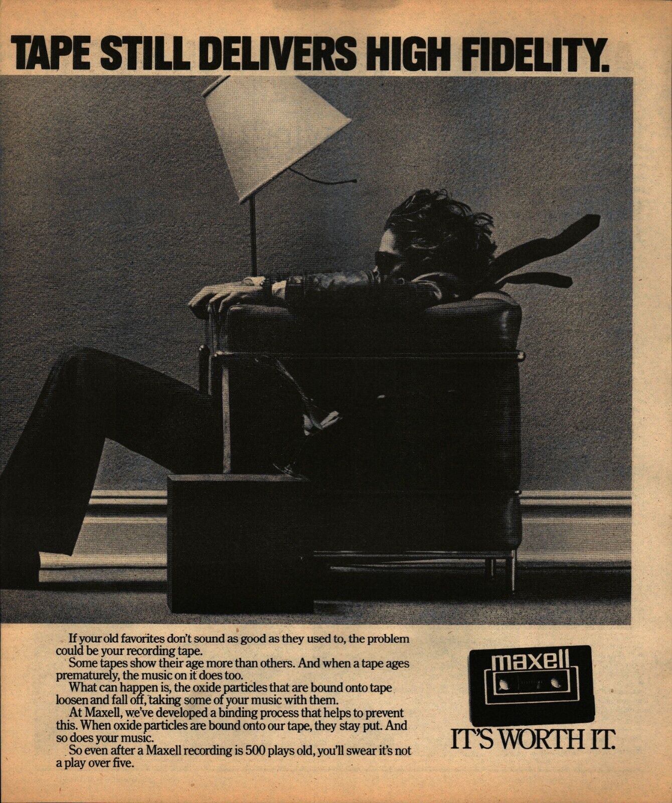 1981 Print Ad Maxell Tape/Diane Kury