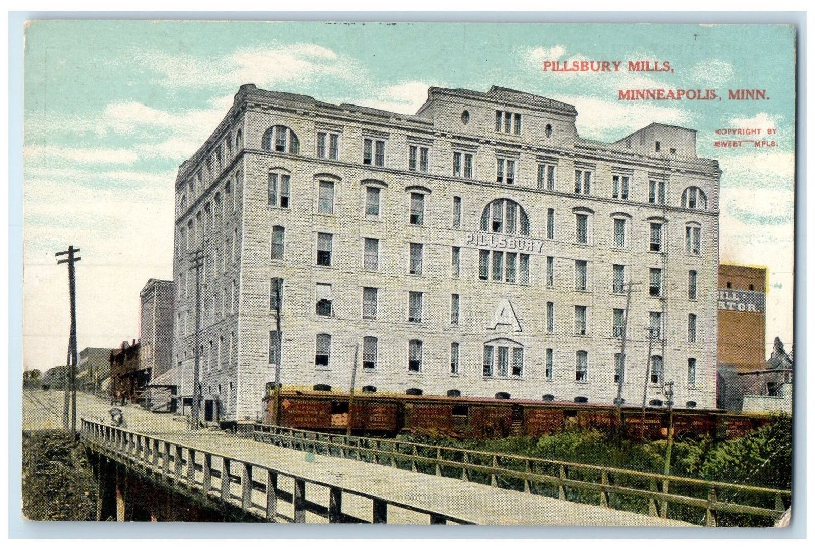 c1920\'s Pillsbury Mills Buildings Minneapolis Minnesota MN Unposted Postcard