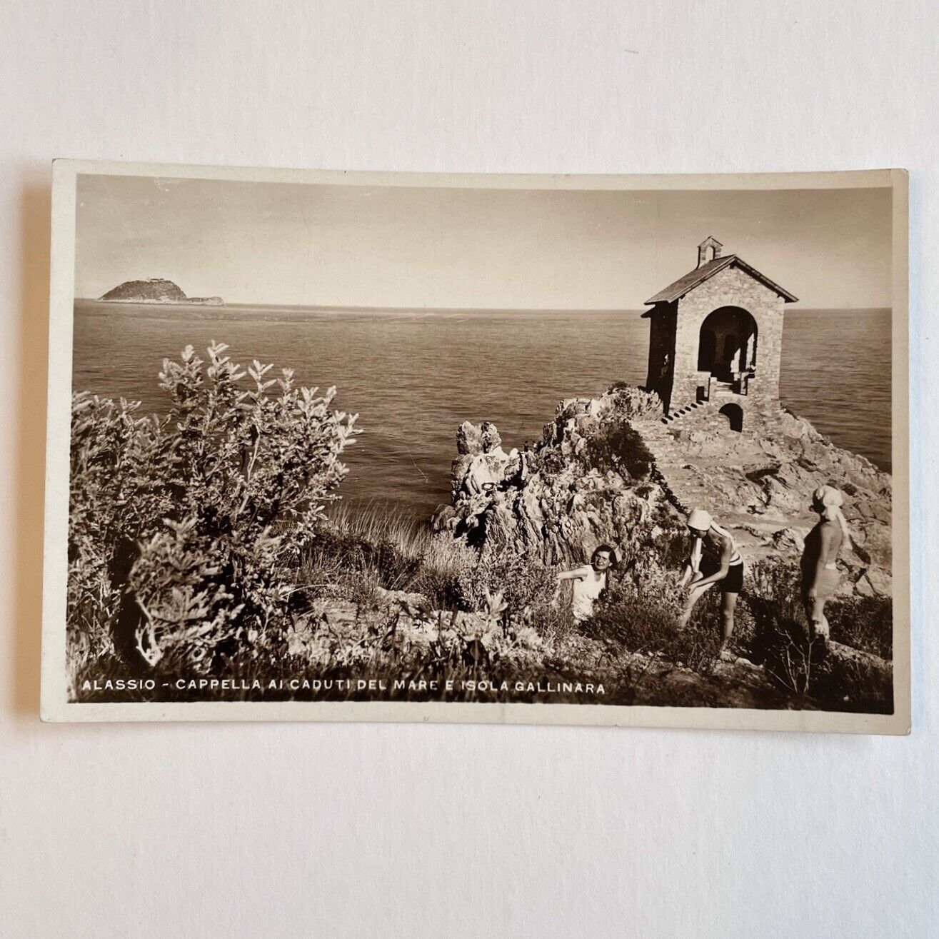 1933 RPPC Stella Maris Chapel (La Cappelletta)• Alassio Italy Liguria Postcard