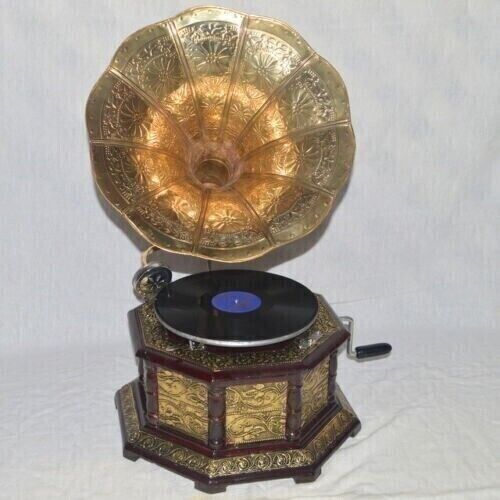 Gramophone Antique Working Phonograph Vintage Gramophone Nautical Home Decor