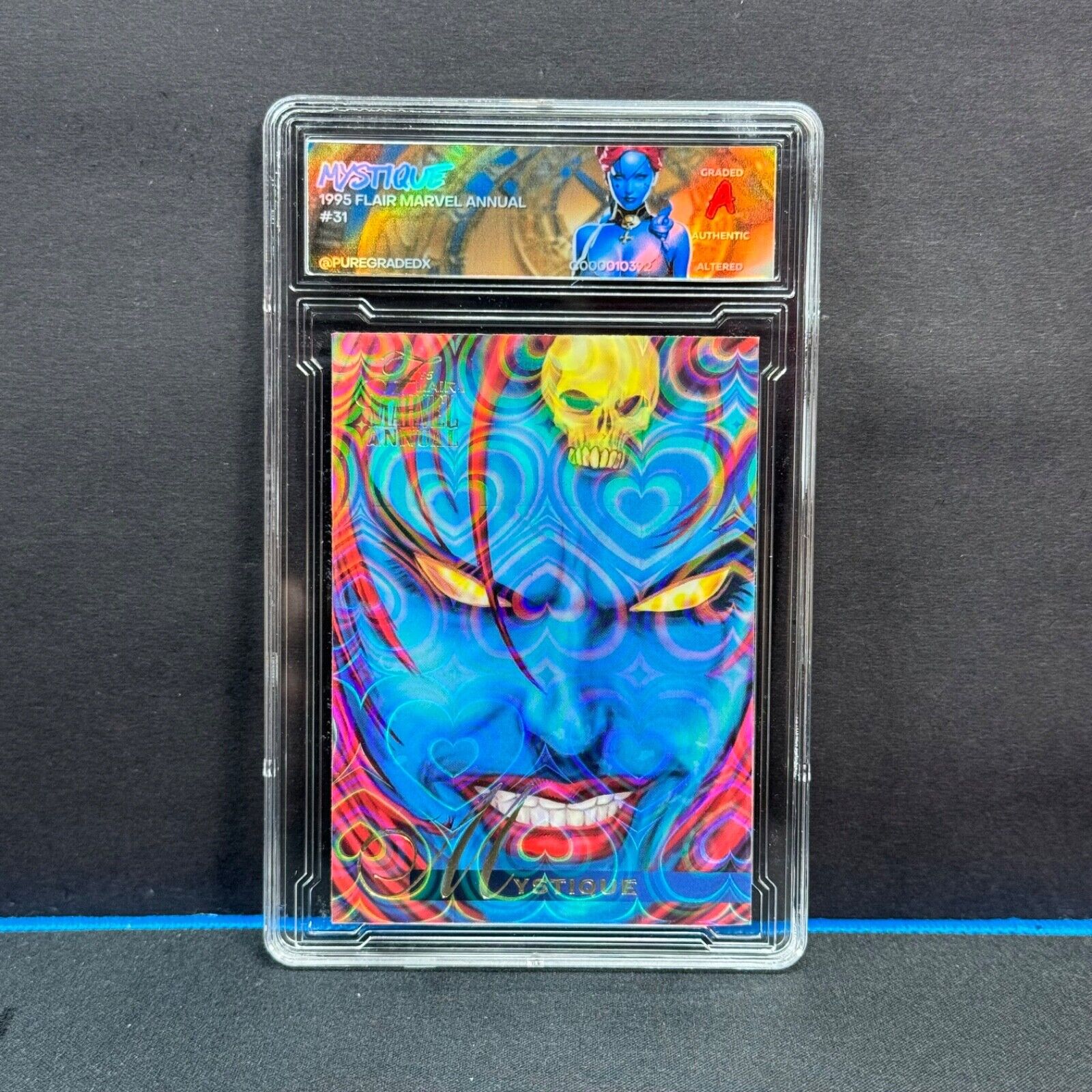 1995 Flair Marvel Annual Mystique #31 Altered Refractor