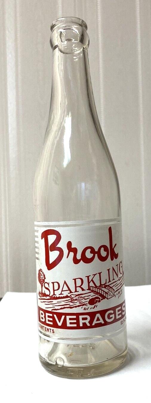 Vintage Soda Pop Beverage Bottle -Brook Beverages, Brookville, Pa.