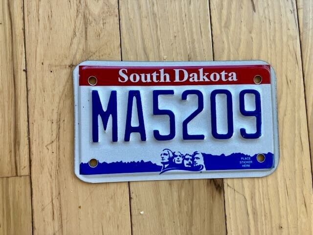 2001 to 2006 South Dakota Motorcycle License Plate