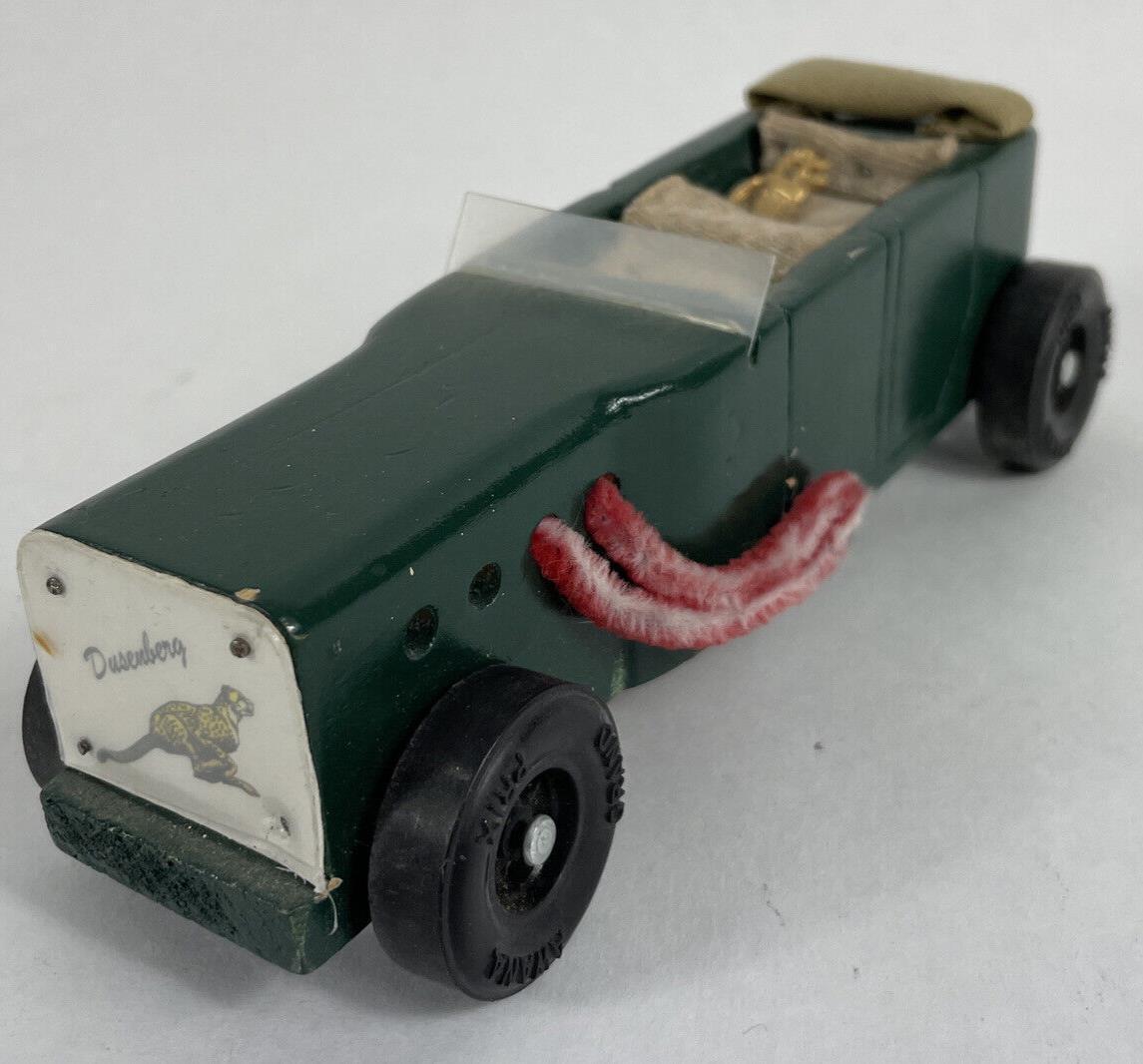 Vintage Car Wooden Handcrafted Grand Prix Awana Duesenberg Green