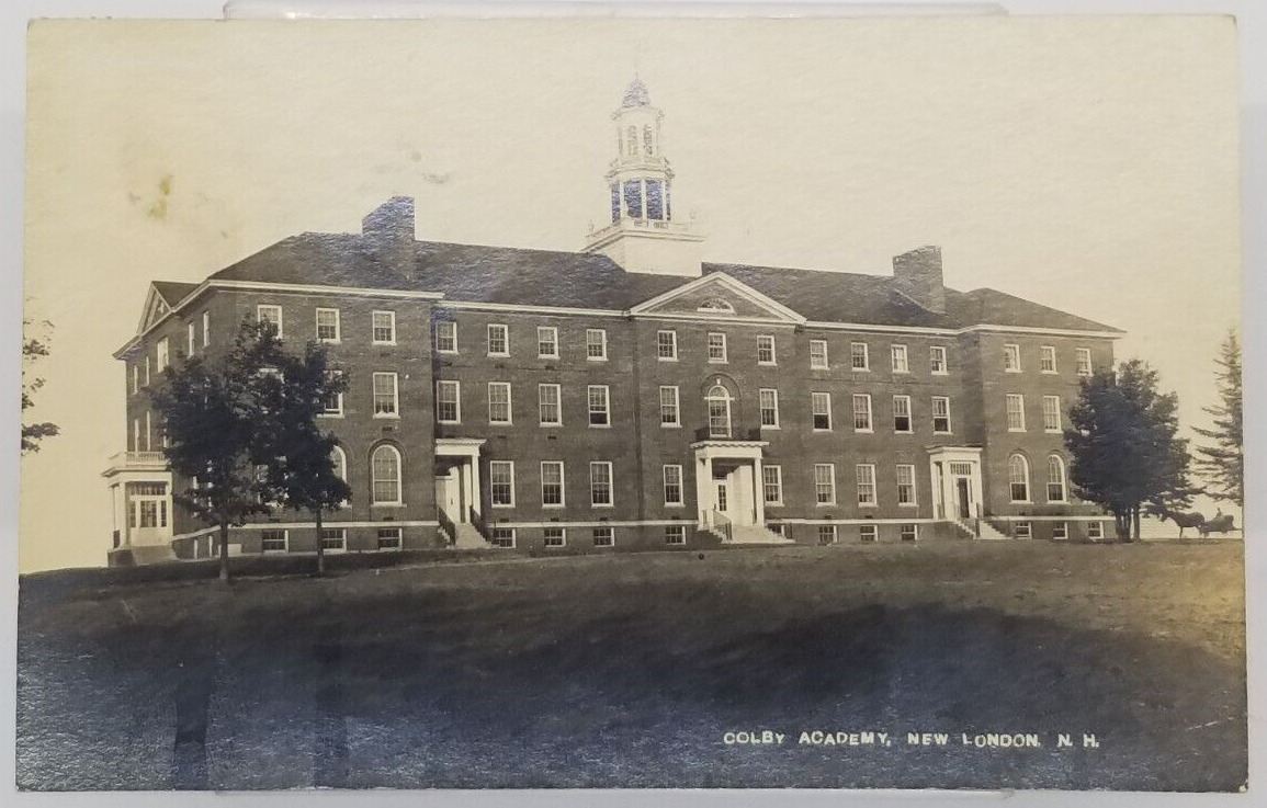 1920 Real Photo Colby Academy New London New Hampshire Postcard