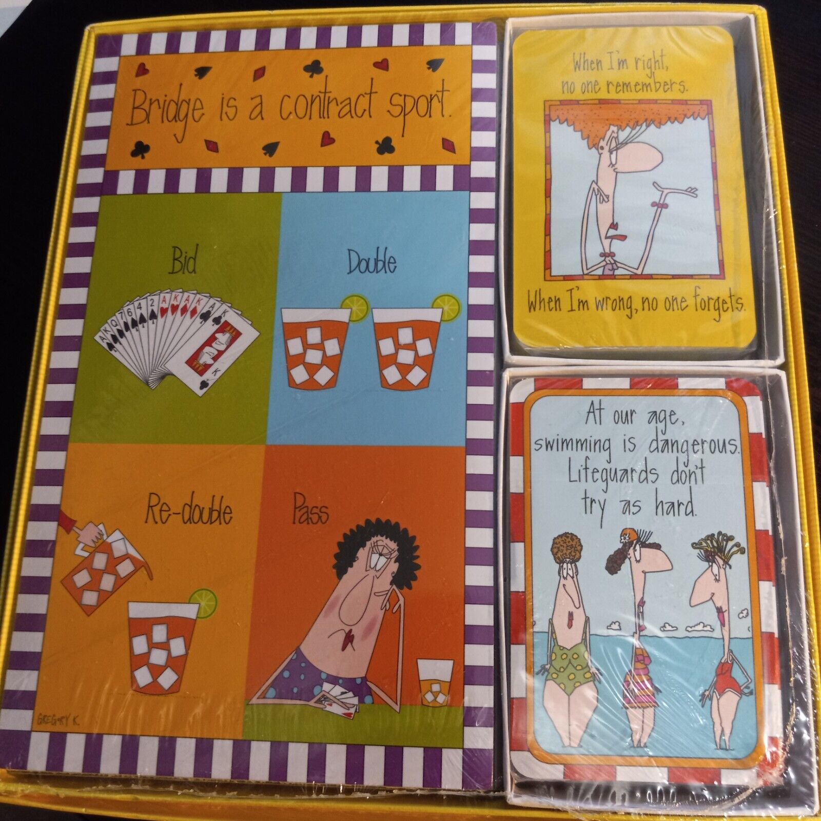 Whimsical Bridge Cards Gift Set 2 Playing Card decks and coordinating Score Pad