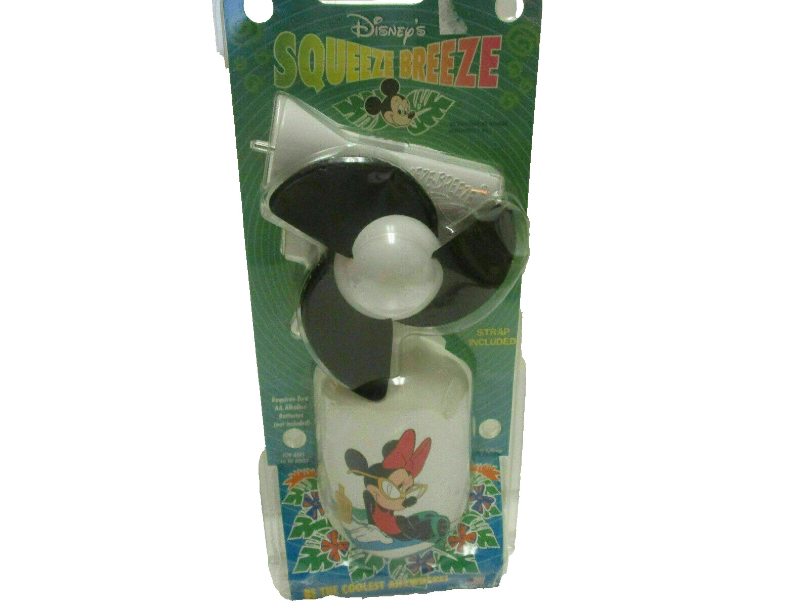 Walt Disney Vintage Mickey & Minnie Squeeze Breeze Water Mist Spray Fan Rare