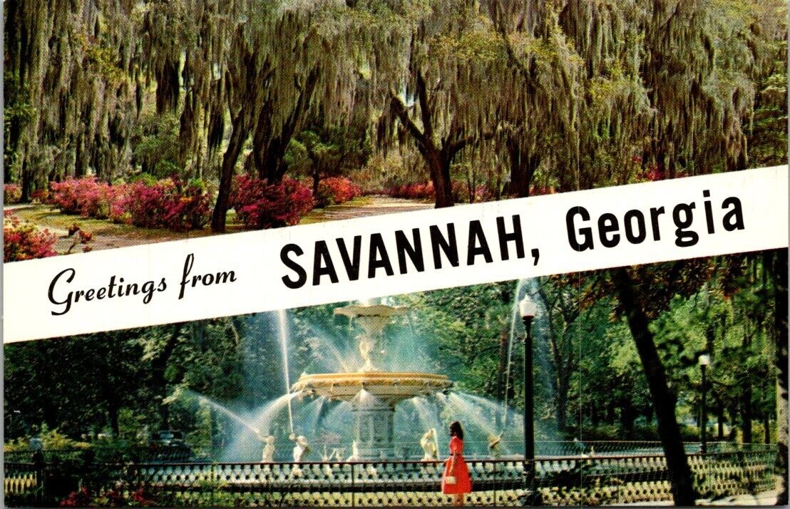 Greetings from Savannah, GA Postcard