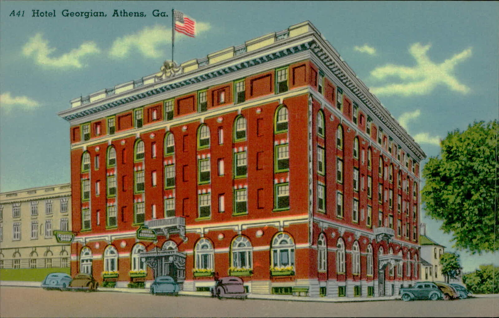 Postcard: A41 Hotel Georgian, Athens, Ga.
