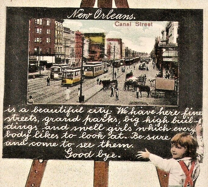 Canal Street PCR Series 1911 Postcard New Orleans La