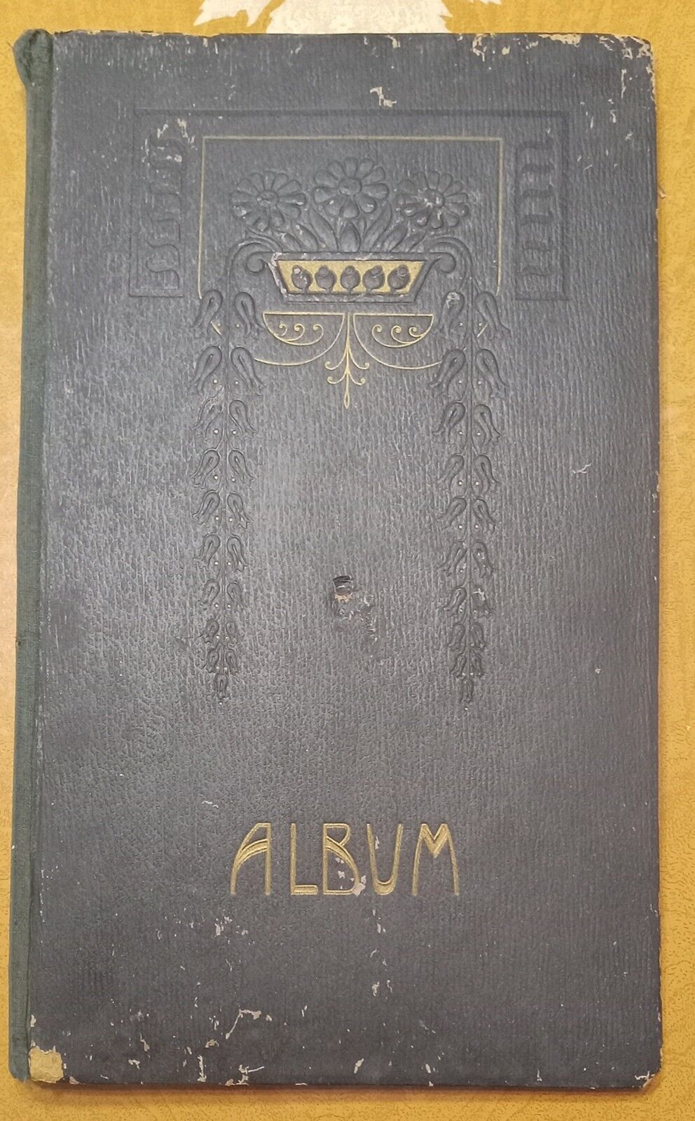 Antique Photo Album, Gold Stamped, Embossed, 9x15.25\