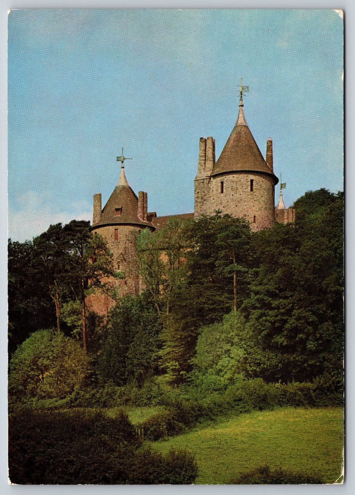 Postcard Castle from south-east, Castell Coch - Cardiff, Wales  [ey]