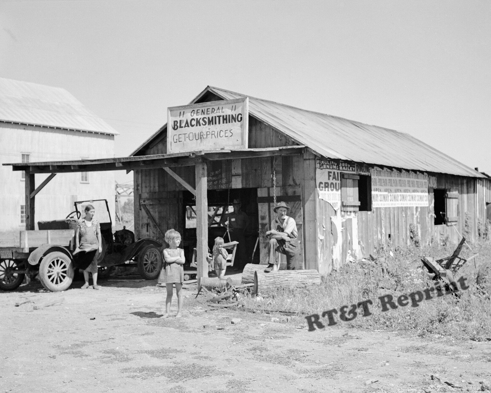 Photograph Vintage West Memphis Arkansas Blacksmith Shop 1936 8x10