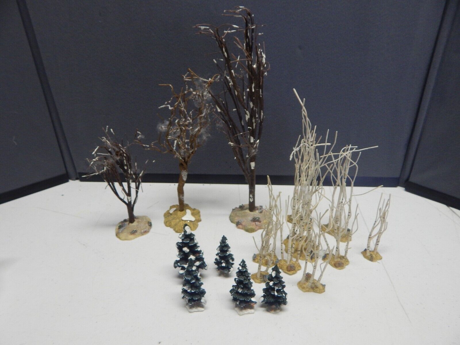 Lemax SPRUCE birch pine tree accessories Christmas miniature lot