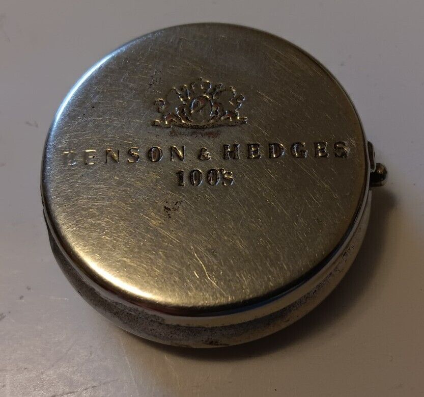 Vintage Benson & Hedges 100\'s Portable Travel Pocket Cigarette Ashtray - 2 in.
