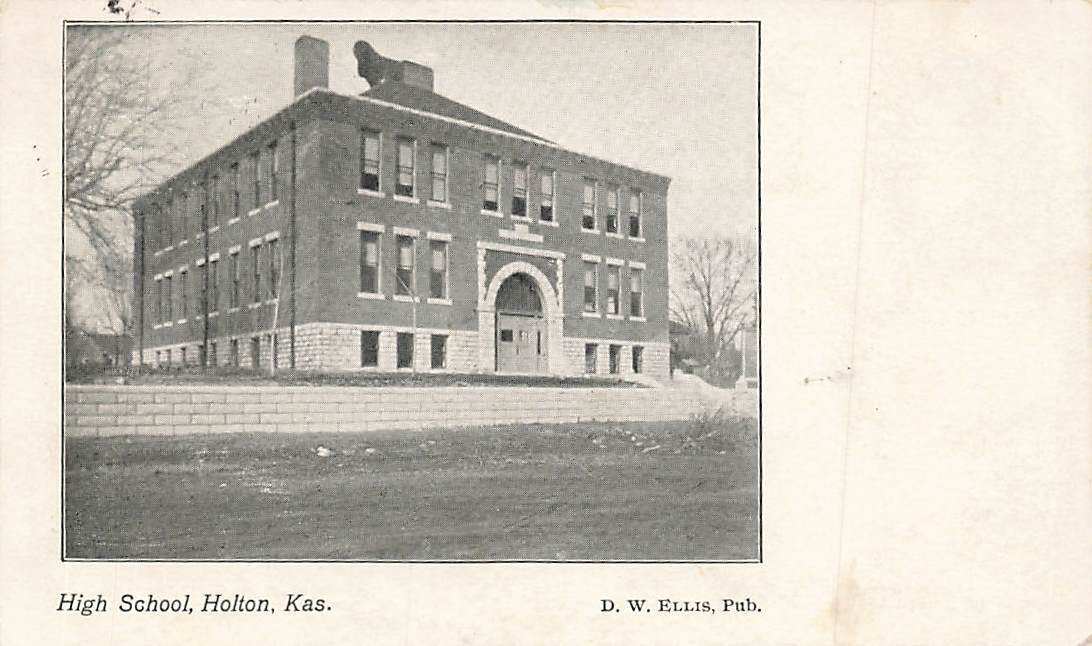 c1905 High School Holton Kansas KS P405