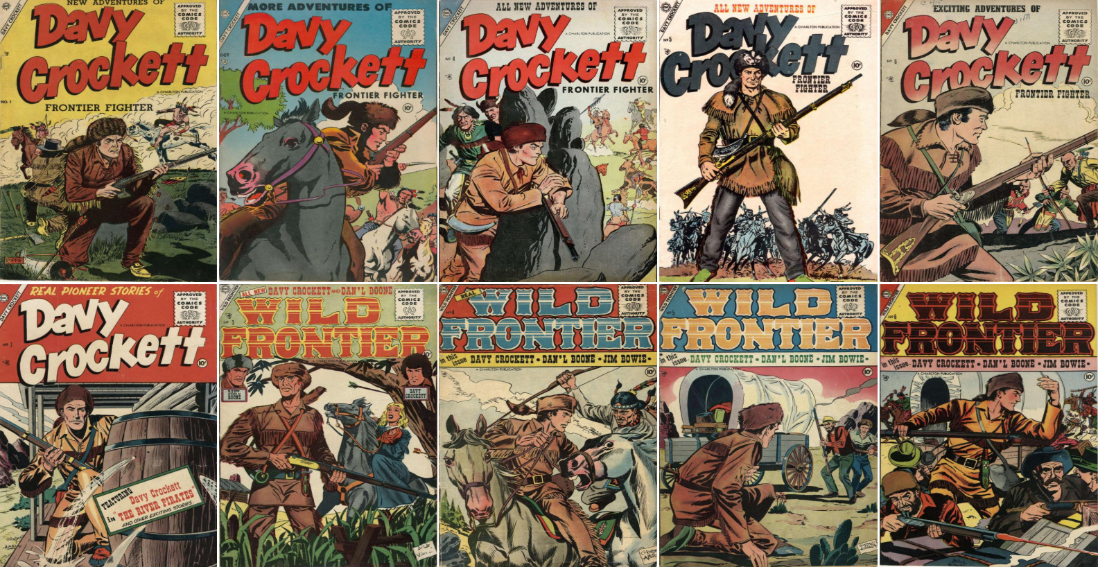 1955 - 1957 Davy Crockett Comic Book Package - 11 eBooks on CD