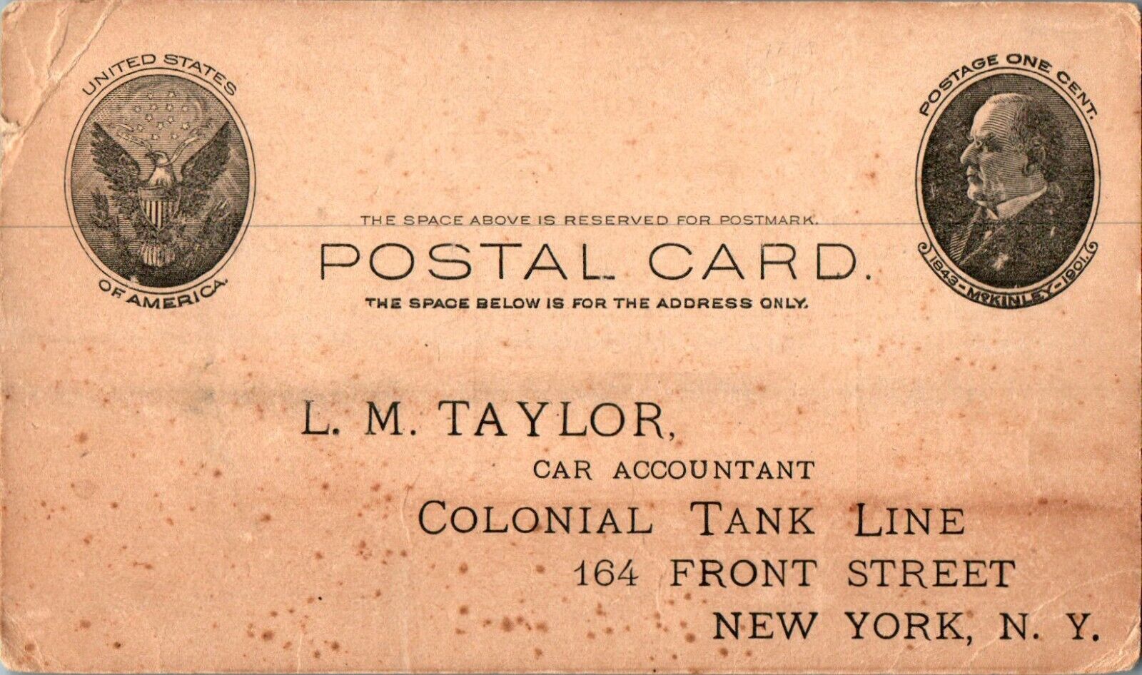 1900s Boston and Maine Railroad Tank Car Accounting Postcard