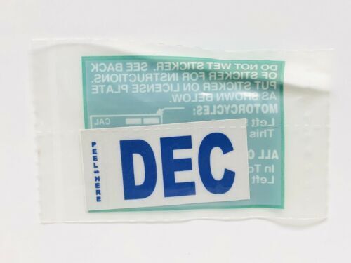California DMV License Plate Month Sticker - DECEMBER-Original