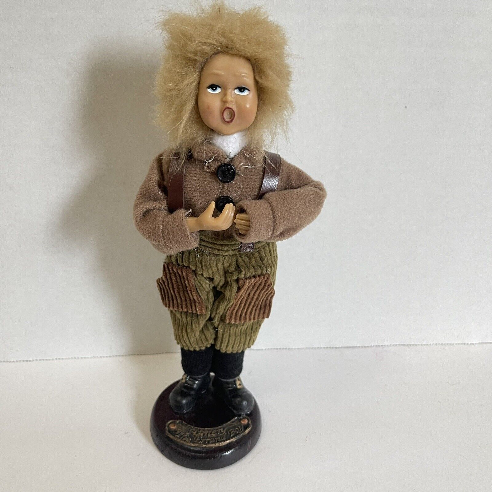 Vintage Aimery the Errand Boy Christmas Caroler Doll Figurine 9”