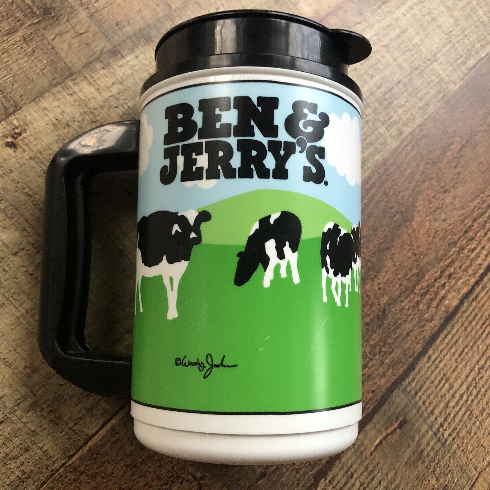 Vintage RARE 1997 Ben and Jerry’s Reusable Plastic Drinking Mug / Cup