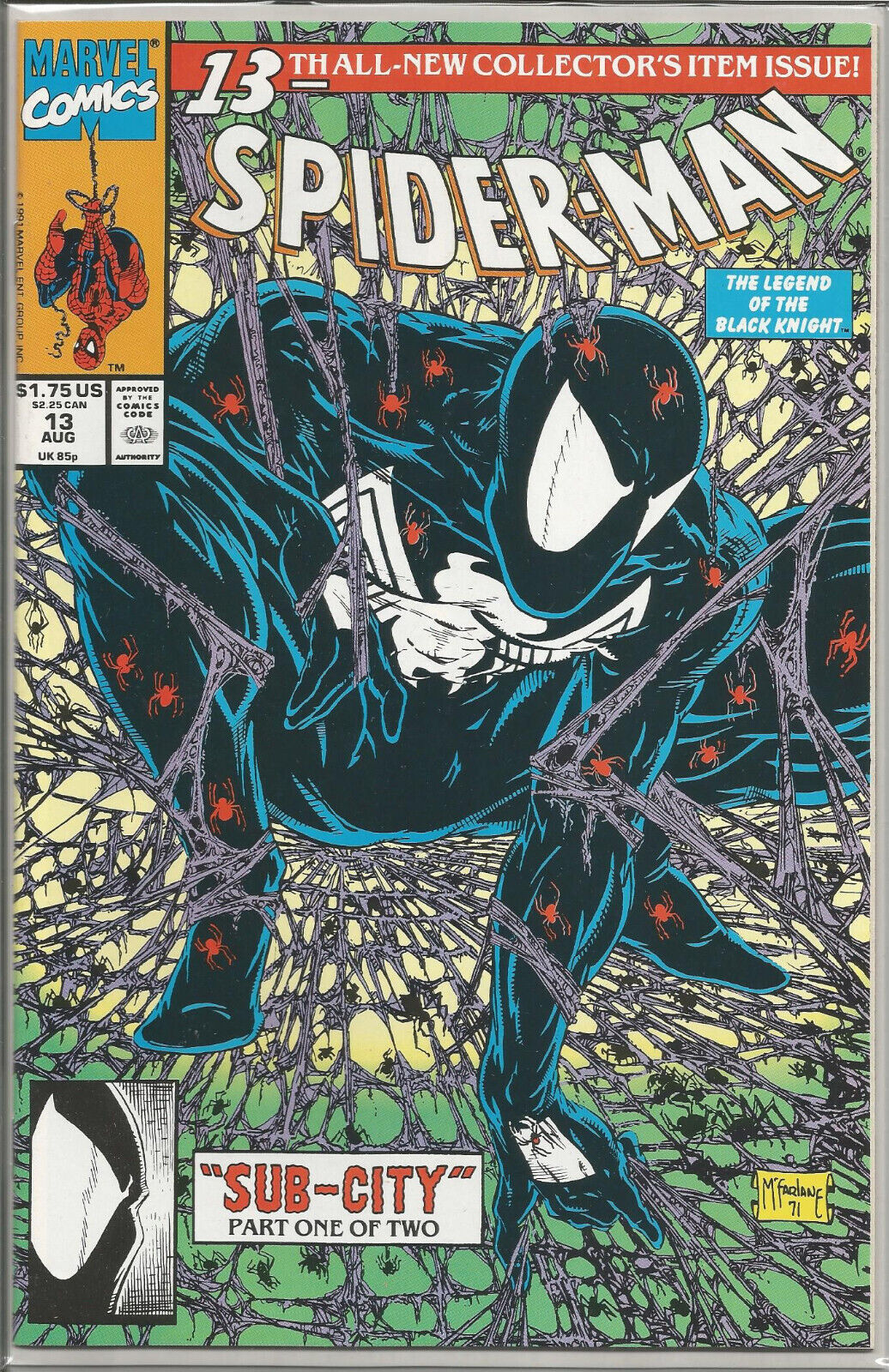 SPIDER-MAN #13 (1991,Marvel/Direct) McFarlane NM-M New/Old Stock 