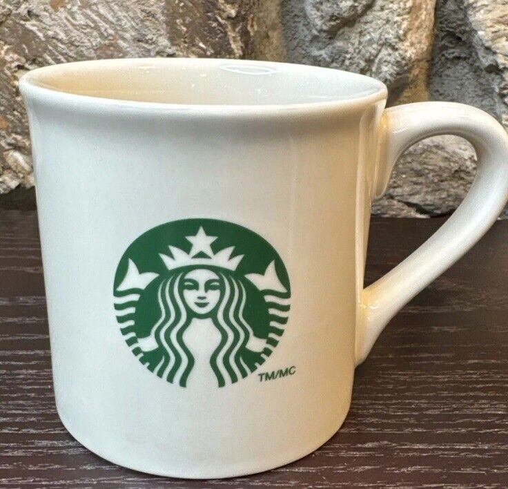Starbucks 2013 White Green Siren Logo Coffee Mug