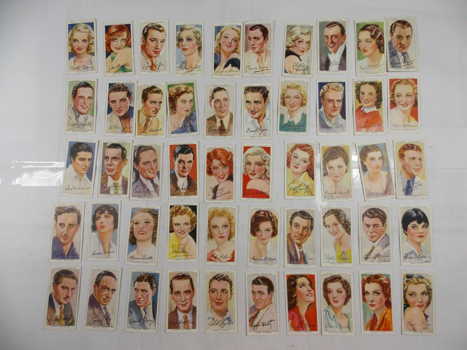 Players Cigarette Cards Film Stars 3rd Series 1938 Complete Set 50