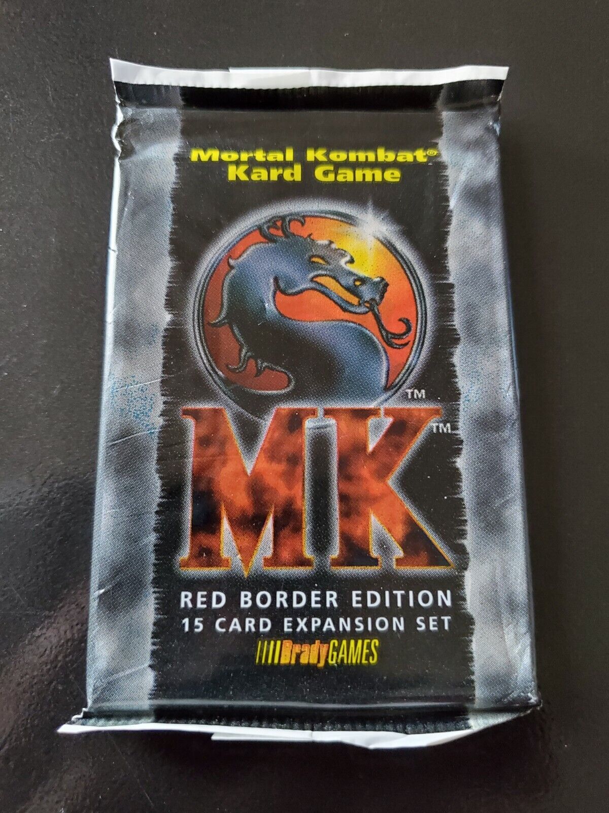 One Pack Of Mortal Kombat Kard Game 15-Card Expansion Red Border 1992 Brady