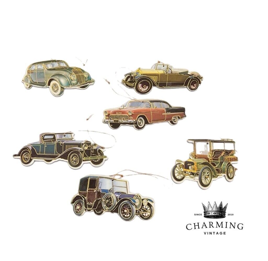 Set of 6 Vintage 1987 Henry Ford Museum Auto Cars USA Ornaments