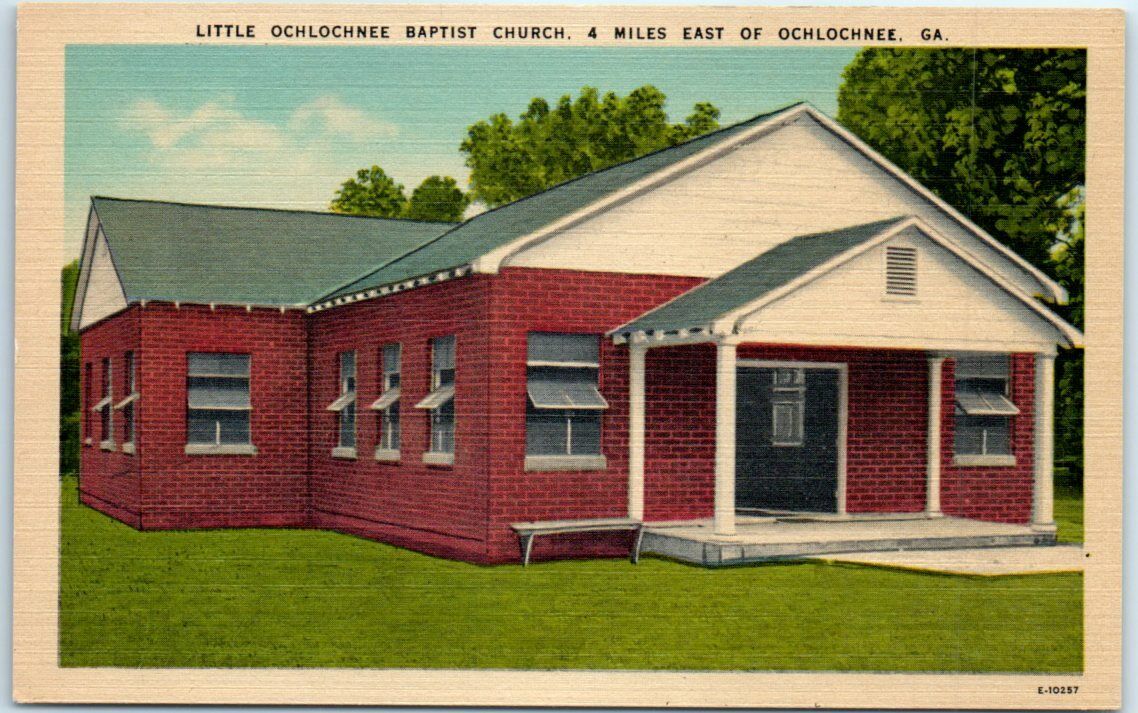 Postcard - Little Ochlochnee Baptist Church, 4 Miles East of Ochlochnee, Georgia