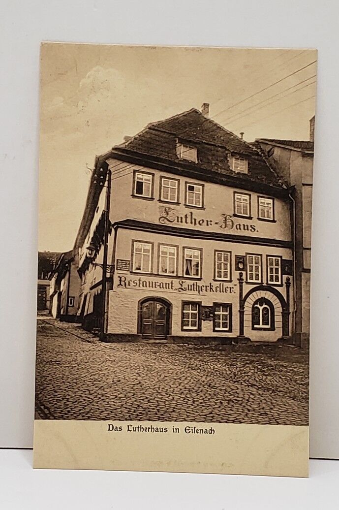Germany Eisenach, Thuringia Das Lutherhaus Lutherkeller Restaurant Postcard B2