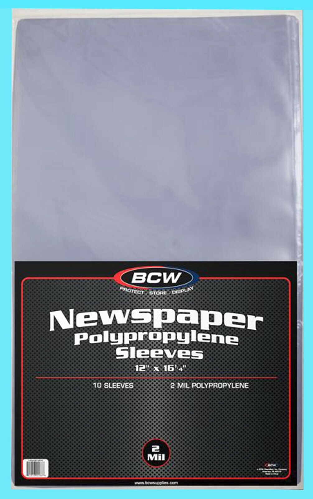 10 BCW 12X16 NEWSPAPER 2 MIL STORAGE SLEEVES Clear Poly Art Photo Print 12\