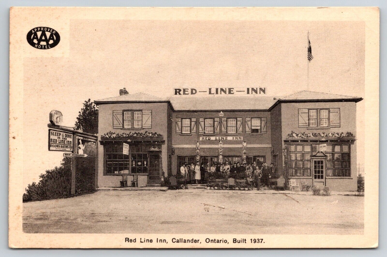 Red Line Inn, Callander, Ontario, Canada Postcard S31064